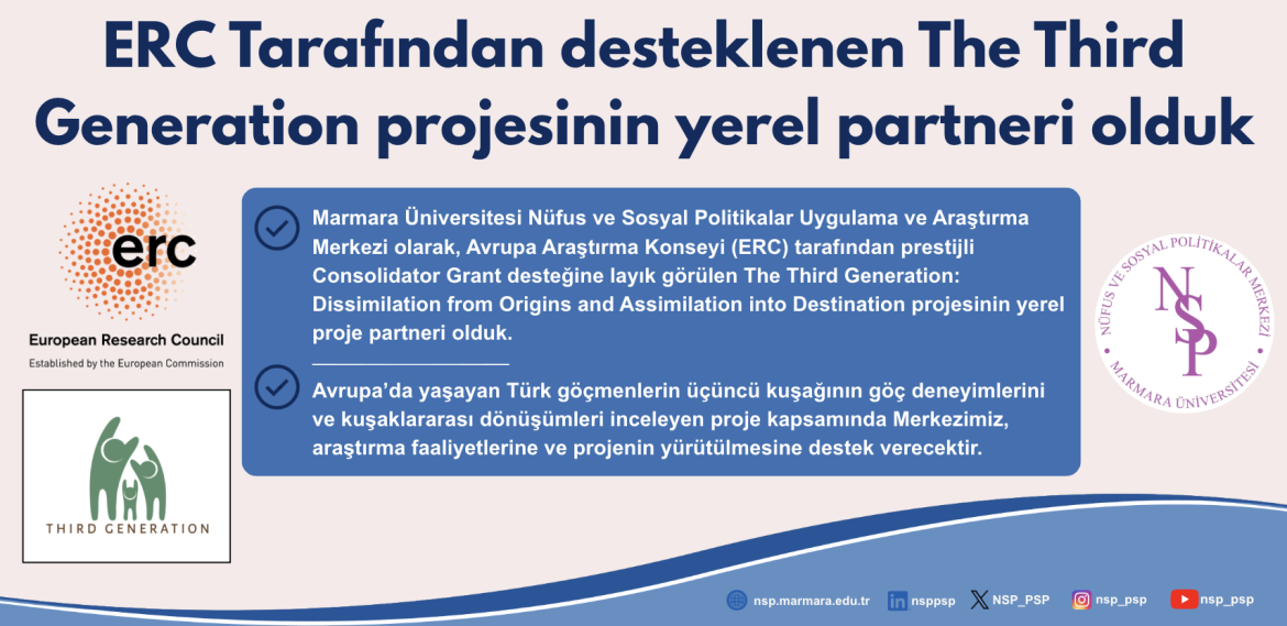 ERC Tarafından desteklenen The Third Generation projesinin yerel partneri olduk
